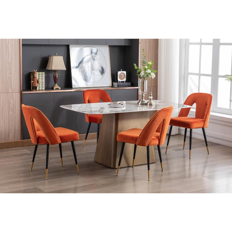 Contemporary Velvet Upholstered Dining Chair