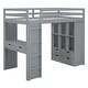 preview thumbnail 5 of 10, Kid-Friendly Design Twin Size Loft Bed with Desk and LED Light