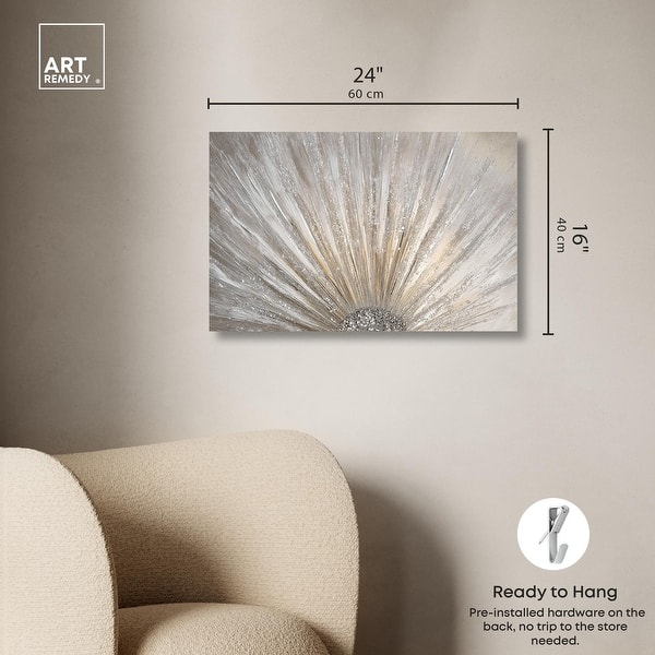 dimension image slide 5 of 6, Auric Burst II Canvas Elegant Glam Art by Art Remedy