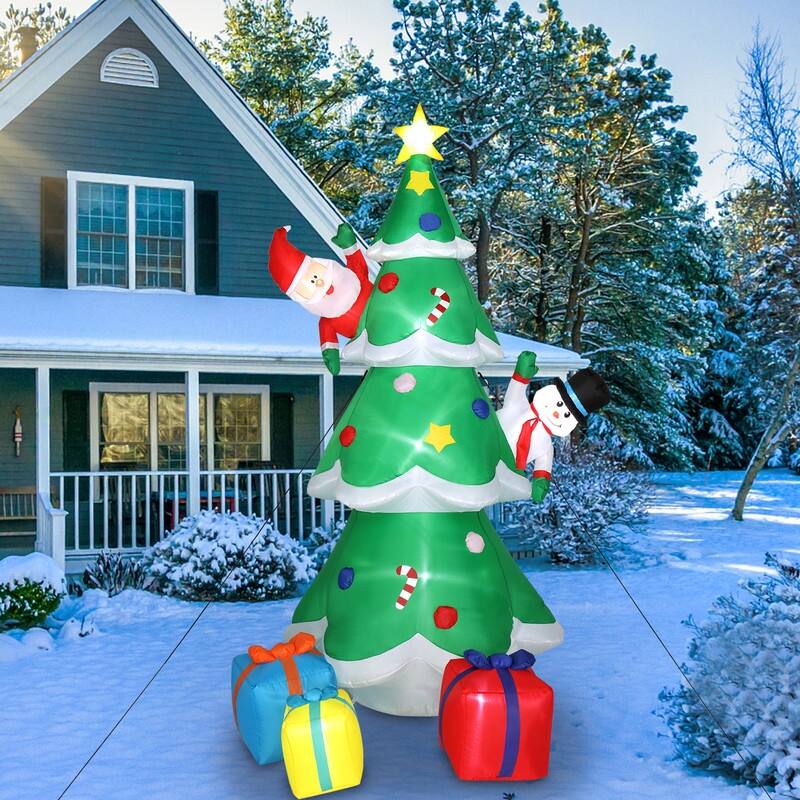 8 Ft. Christmas Tree Inflatables Outdoor Decoration with LED Lights
