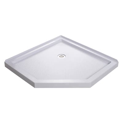 DreamLine SlimLine 42 in. D x 42 in. W x 2 3/4 in. H Neo-Angle Shower Base - 42" x 42"