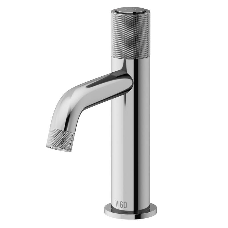 VIGO Apollo 8" H Button Operated Single Hole Bathroom Faucet