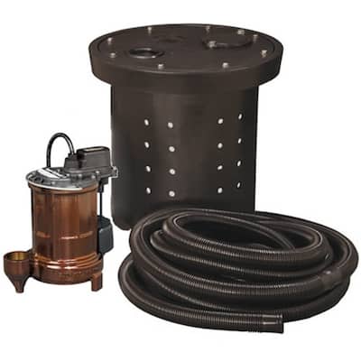 Liberty Pumps 1/3 HP Cast Iron Crawl Space Sump Pump Kit - Natural