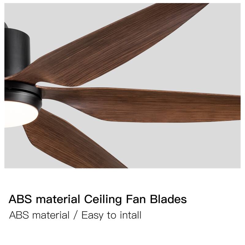 Modern Ceiling Fan Light with 3 Color Temperatures and 6 Blades, 6 Adjustable Wind Speeds for Bedroom and Living Room