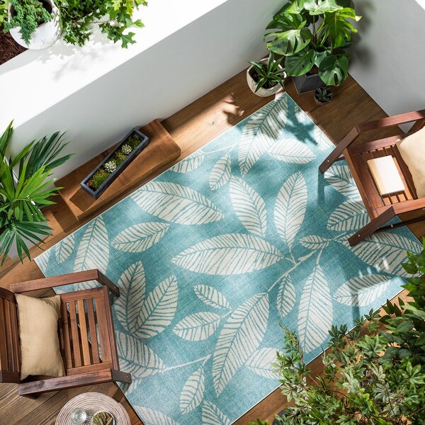 SAFAVIEH Summer Hirondina Tropical Indoor/ Outdoor Waterproof Patio ...