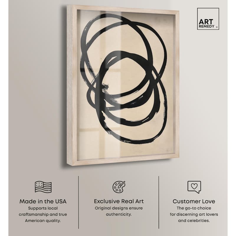 Beige Black II Shadowbox by Art Remedy
