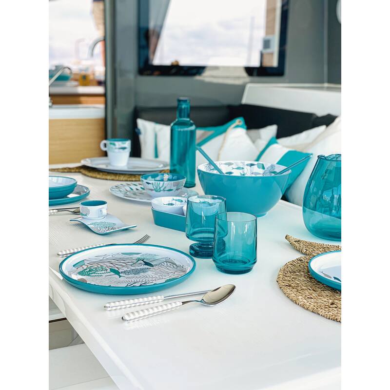 Coastal Melamine Flat Plate - Set of 6