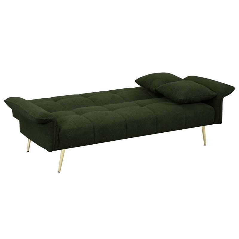 70 "Teddy Velvet Sofa Bed With Adjustable Armrests
