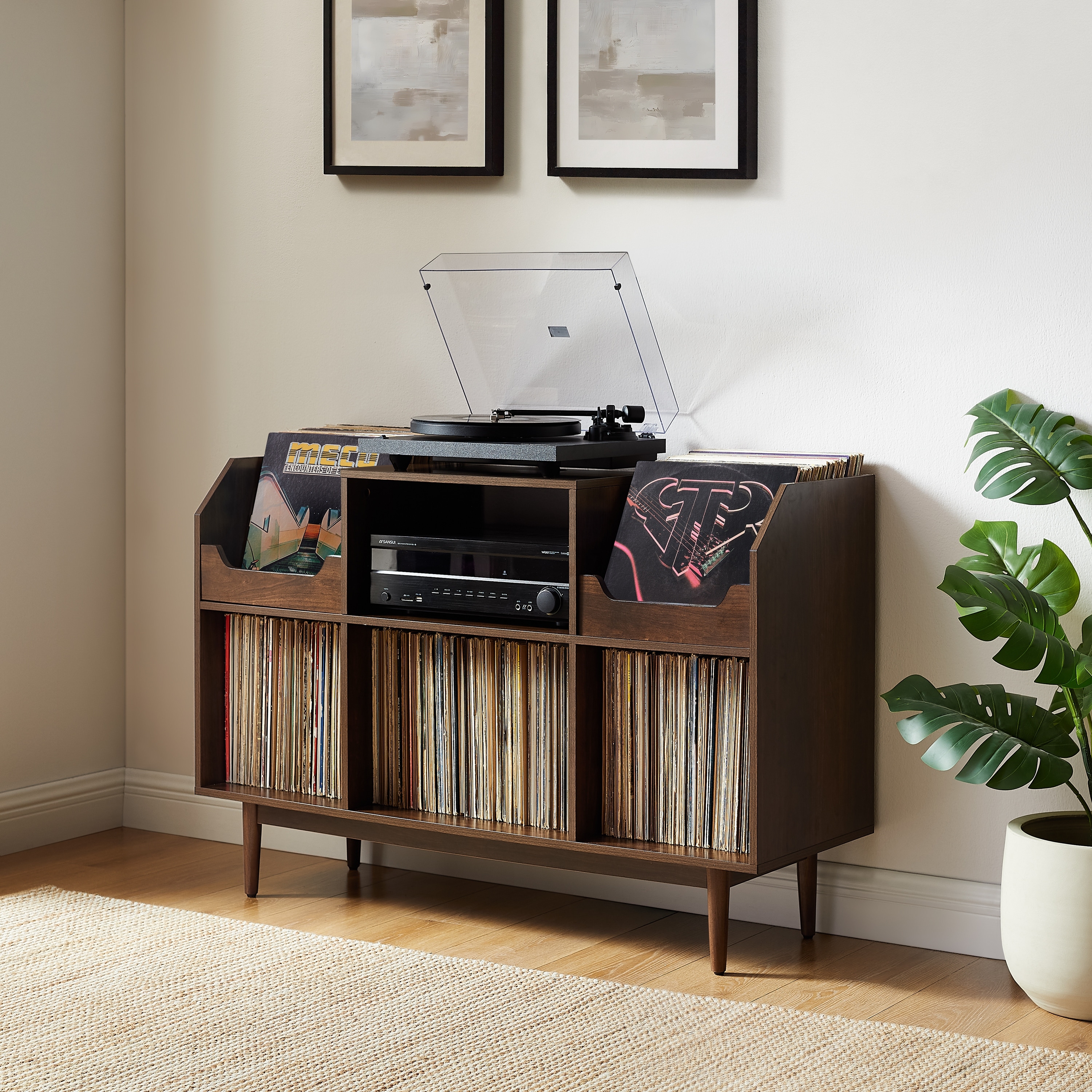 Crosley Memphis Large Record Player Stand With Vinyl Storage