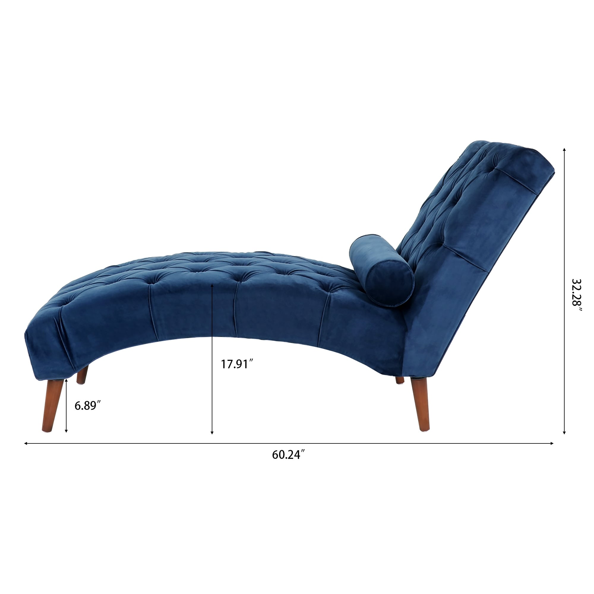 60 inch Upholstered Sofa Chaise Lounge Home Theater Leisure