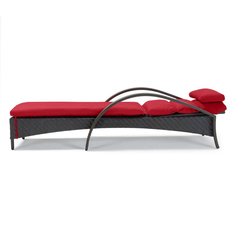 Barcelo 2 Piece Sunbrella Outdoor Patio Chaise Lounges Set