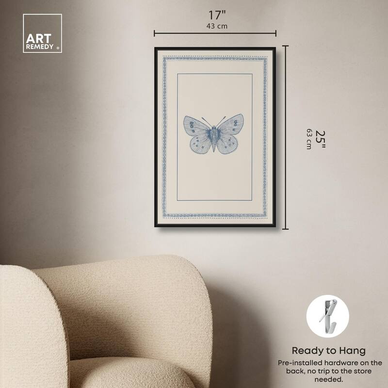 Blue Butterfly I Canvas by Art Remedy