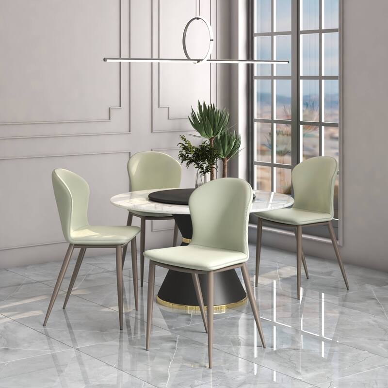 Mosaic Modern Upholstered in Fabric Dining Chair With Metal Legs Set of 4