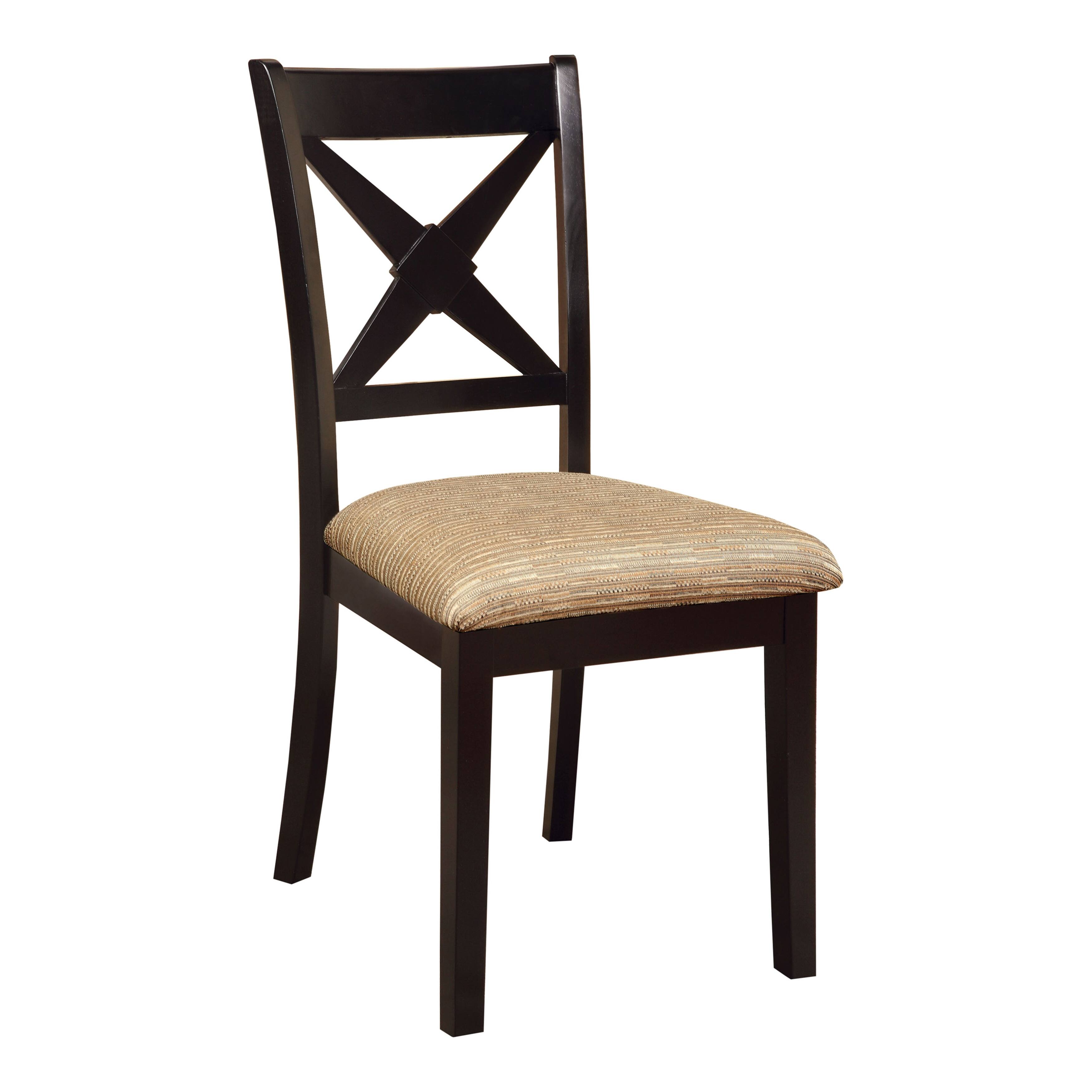 Furniture of America Quet Farmhouse XBack Black Dining Chairs (Set of