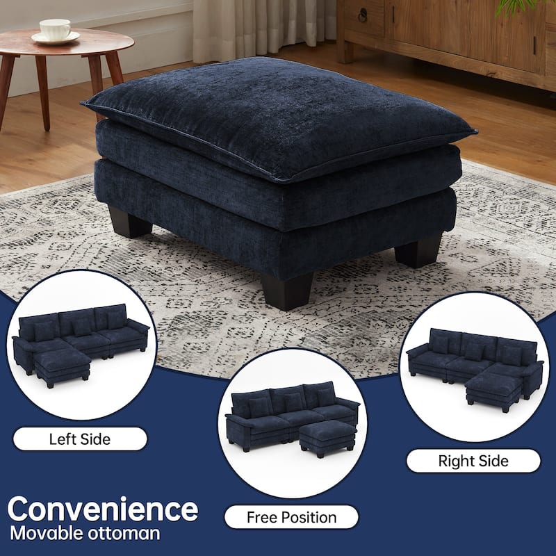 Modular Sectional Sofa Set Convertible Sectional Sleeper Sofa with Chaise for Apartment