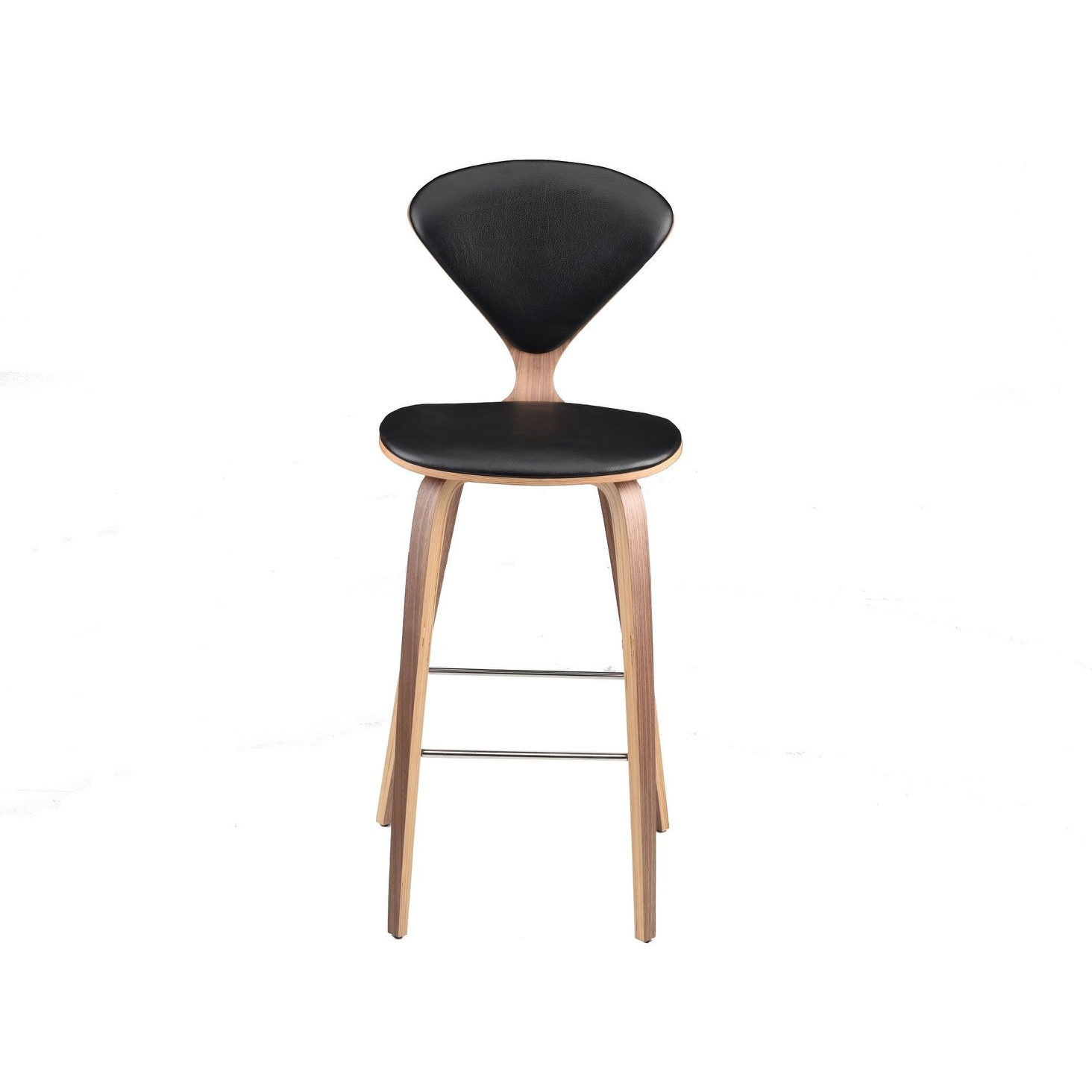 Nathan james nelson bar stool with leather cushion and metal base deals