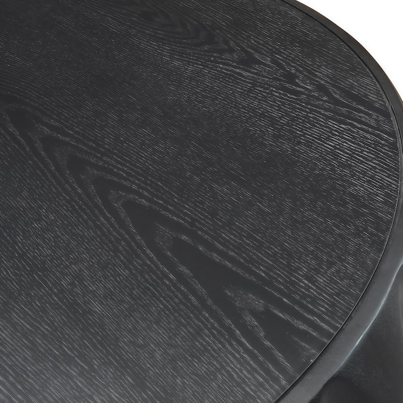 Elegant Round Solid Wood Coffee Table – Hand-Carved Sculptural Design‌