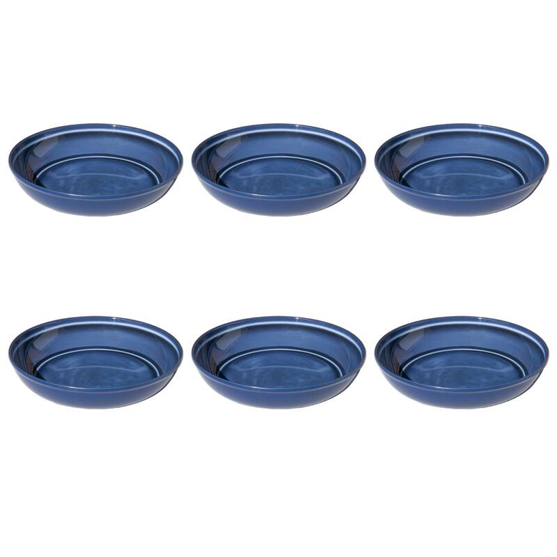 Abode Homewares Madison NewWave Melamine Low Bowl - Blue - 8.8" - Set of 6 - Blue