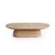 preview thumbnail 6 of 7, Studio London Maddox Pill Shaped Coffee Table with Roman Fluted Design