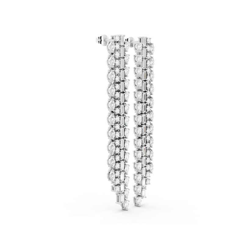 Auriya 14k Gold 5ctw Lab Grown Diamond Dangle Earrings (E-F VS)