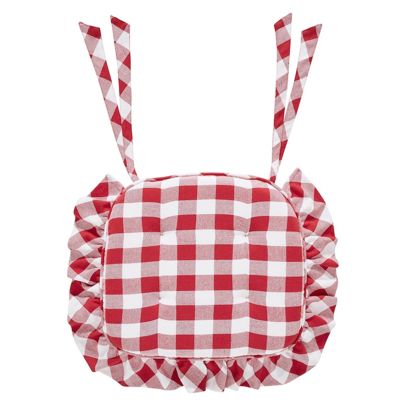 Annie Buffalo Check Ruffled Chair Pad