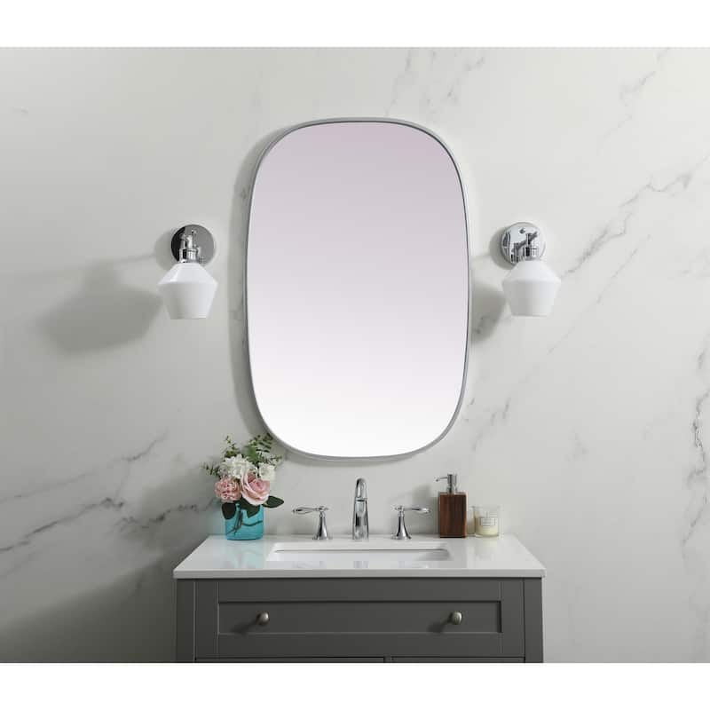 Elegant Lighting MR2B2436 Brynn 24" W x 36" H Modern Oval Bathroom