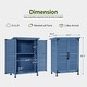 preview thumbnail 21 of 48, MCombo Small Outdoor Storage Cabinet Shed with Double Doors (24.6" x 18.3" x 38.2"), Wooden 0985