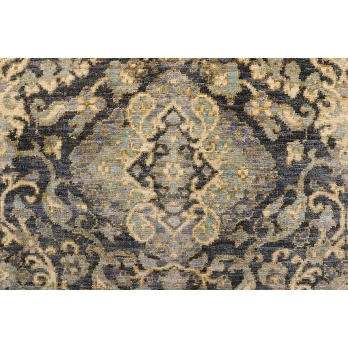 Bohemian Ziegler Cesar Gray Blue Hand-Knotted Wool Rug - 5'2'' x 8'3''