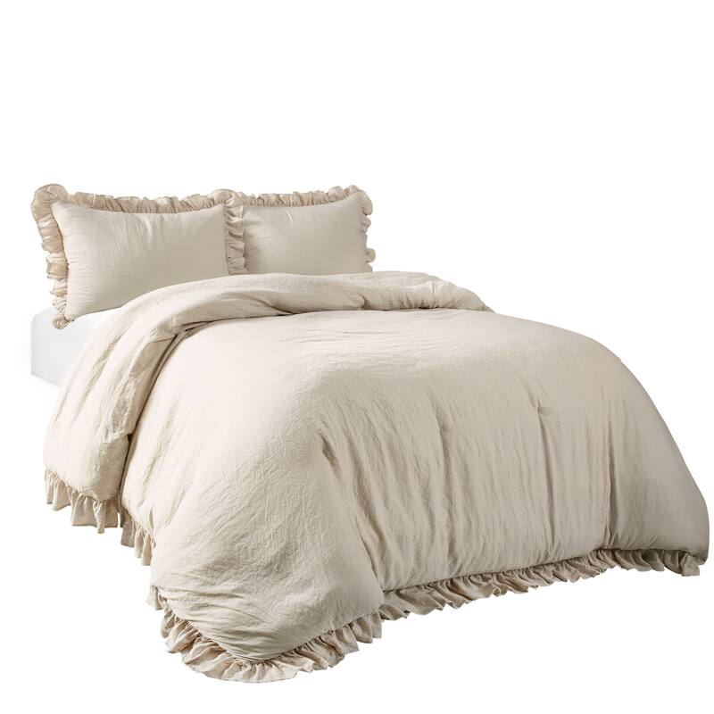 Lush Decor Reyna Ruffled Shabby-chic Comforter Set