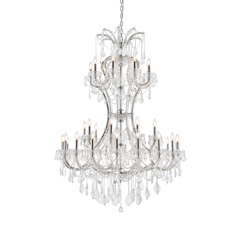 Fleur Illumination Collection Chandelier D:46in H:64in Lt:36 Chrome Finish