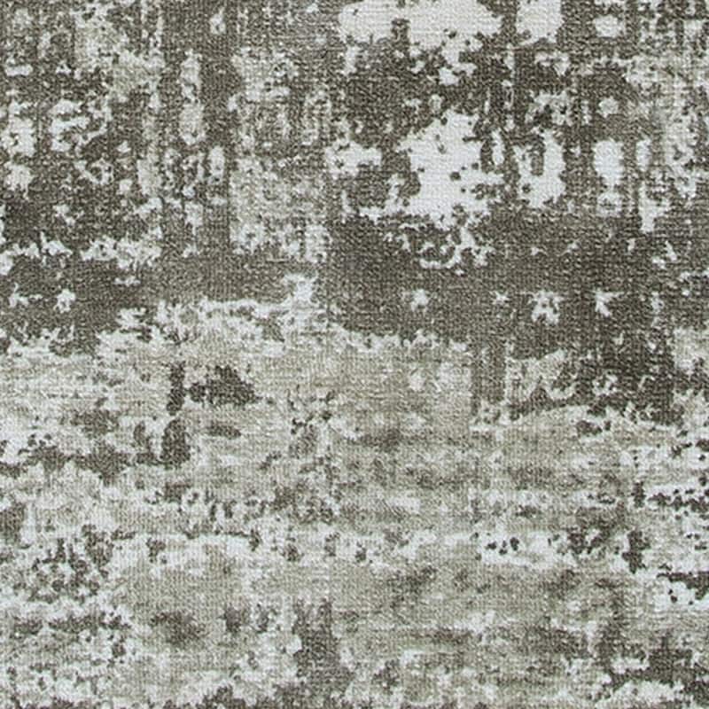 Monty 5 x 7 Area Rug, Abstract Pattern, Gray, Ivory Polyester, Cotton Back - 5 x 7