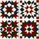 preview thumbnail 1 of 3, Victoria Barnes 'Christmas Barn Quilt' Canvas Art (Set of 4)