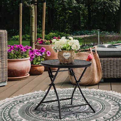 Folding Outdoor Anti Rust Metal Side Tables