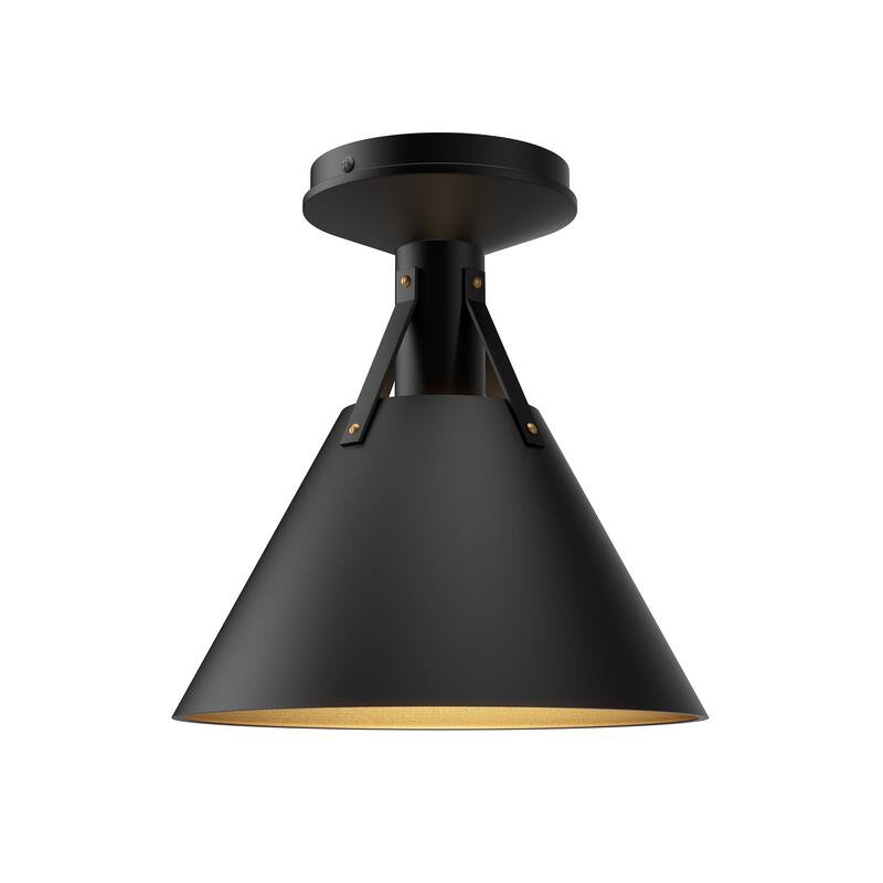 Alora Lighting FM584811 Archer 10" Wide Semi-Flush Ceiling Fixture - Matte Black