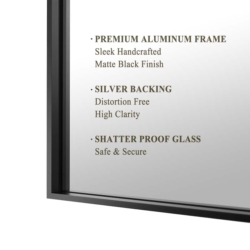 Modern Rectangle Framed Bathroom Vanity Mirror Accent Wall Mirror