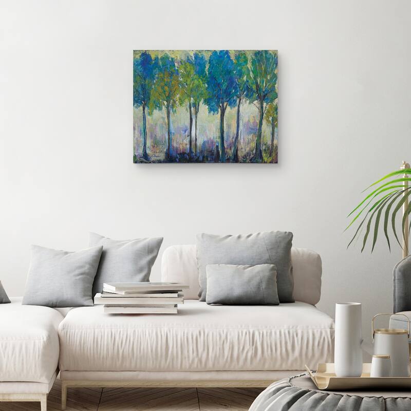 Teal Trees by Alexi Fine Canvas Art Print