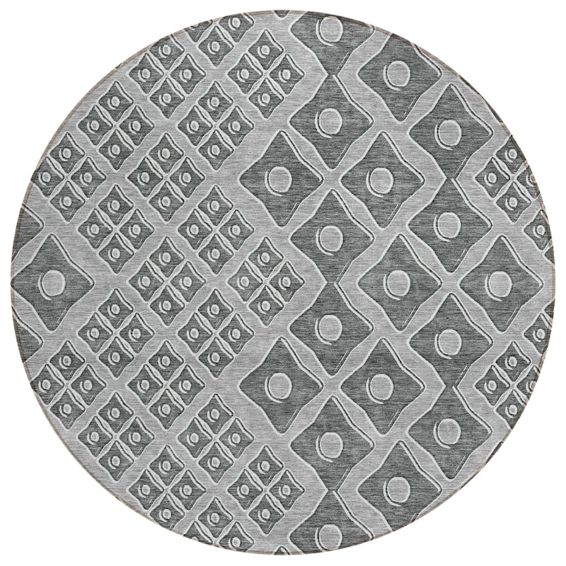 Machine Washable Indoor/ Outdoor Chantille Diamond Rug
