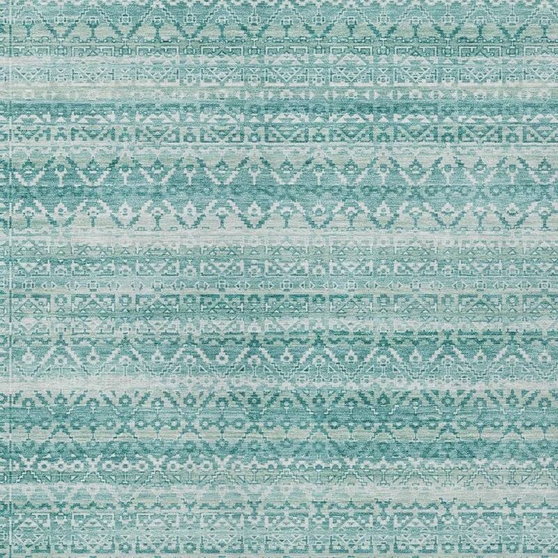 HomeRoots Striped Transitional Rectangle Outdoor Rug