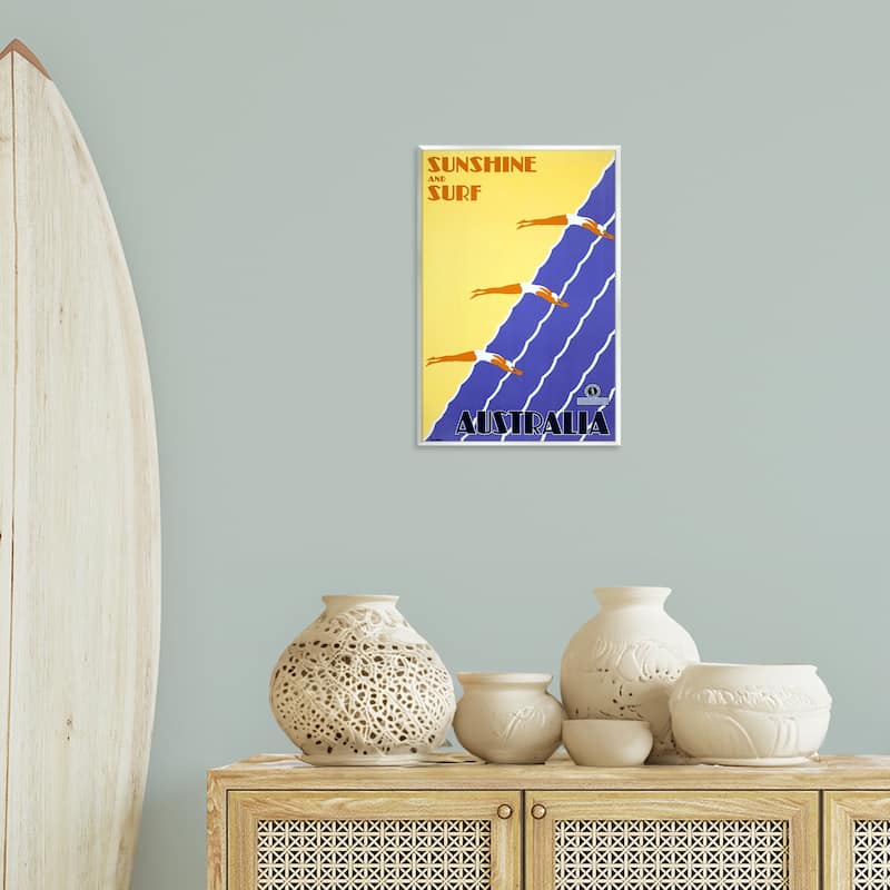 Stupell Sunshine & Surf Australia Wall Plaque Art Design By Marcus Jules