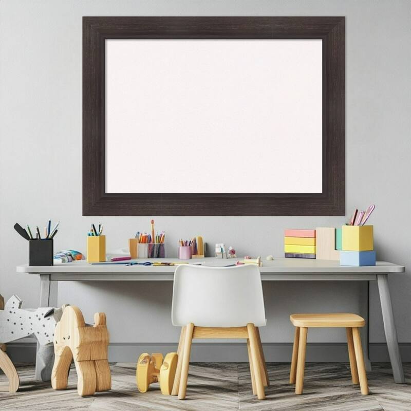 Sloped Espresso Framed Cork Board - Bulletin Board, Organization Board, Pin Board