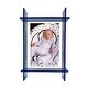 preview thumbnail 1 of 0, Neon Blue Lucite Picture Frame Size 5x7 - 8.9x11.2x2.3 Inches Blue