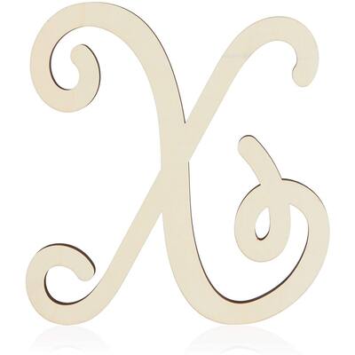 Unfinished Wood Monogram Letter X (13 in.)