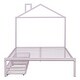 preview thumbnail 24 of 43, Full Size House Shaped Metal Platform Bed with Drawers