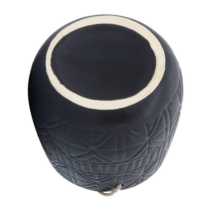 Sagebrook Home Neutral Textured Ceramic Hanging Planter