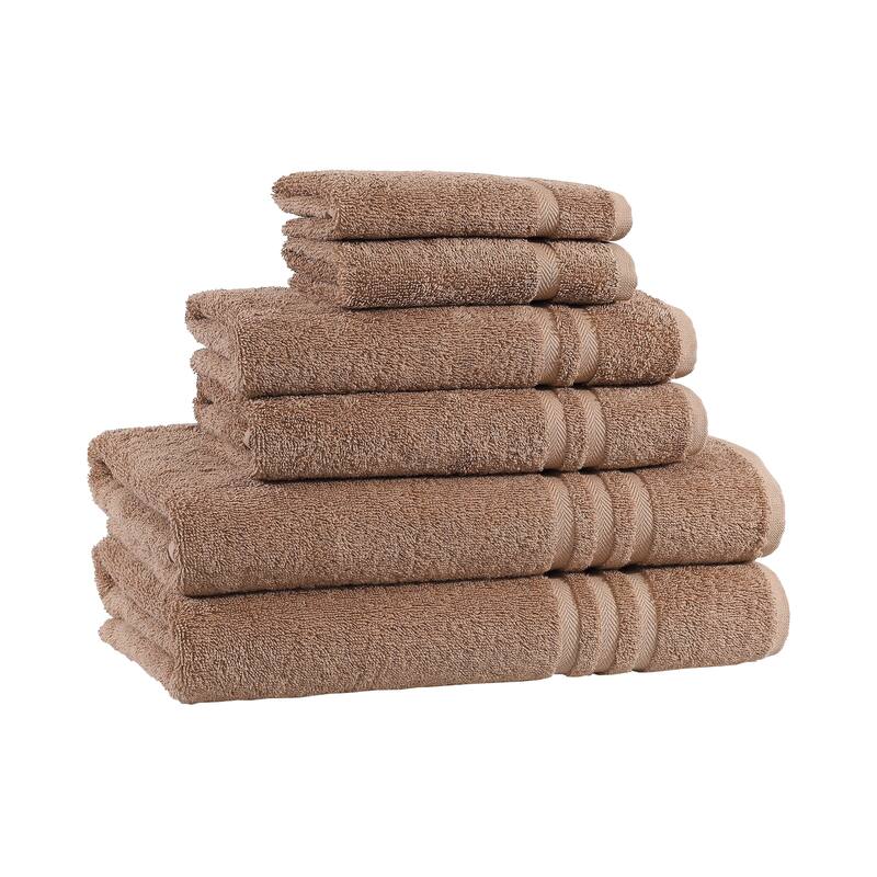 Copper Grove Tracadie Turkish Cotton 6-piece Terry Bath Towel Set - Latte