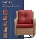 preview thumbnail 18 of 110, Pocassy 3-Piece Outdoor Swivel Bistro Set, Wicker Rocking Chairs