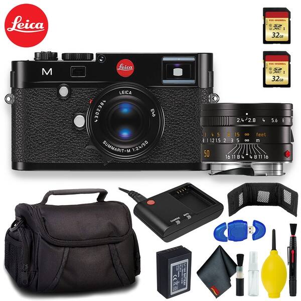 Leica M Typ 240 Digital Rangefinder Camera Black Bundle Overstock