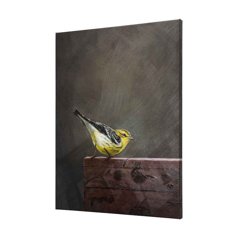 Graceful Poise III (Bay-Breasted Warbler)(42 x 56) Canvas Art Print