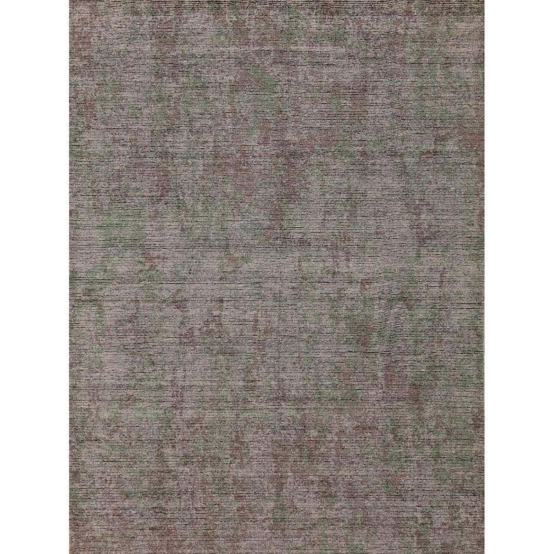 All-Over Abstract Modern Area Rug Hand-Knotted Wool Carpet - 8'2"x 9'10"