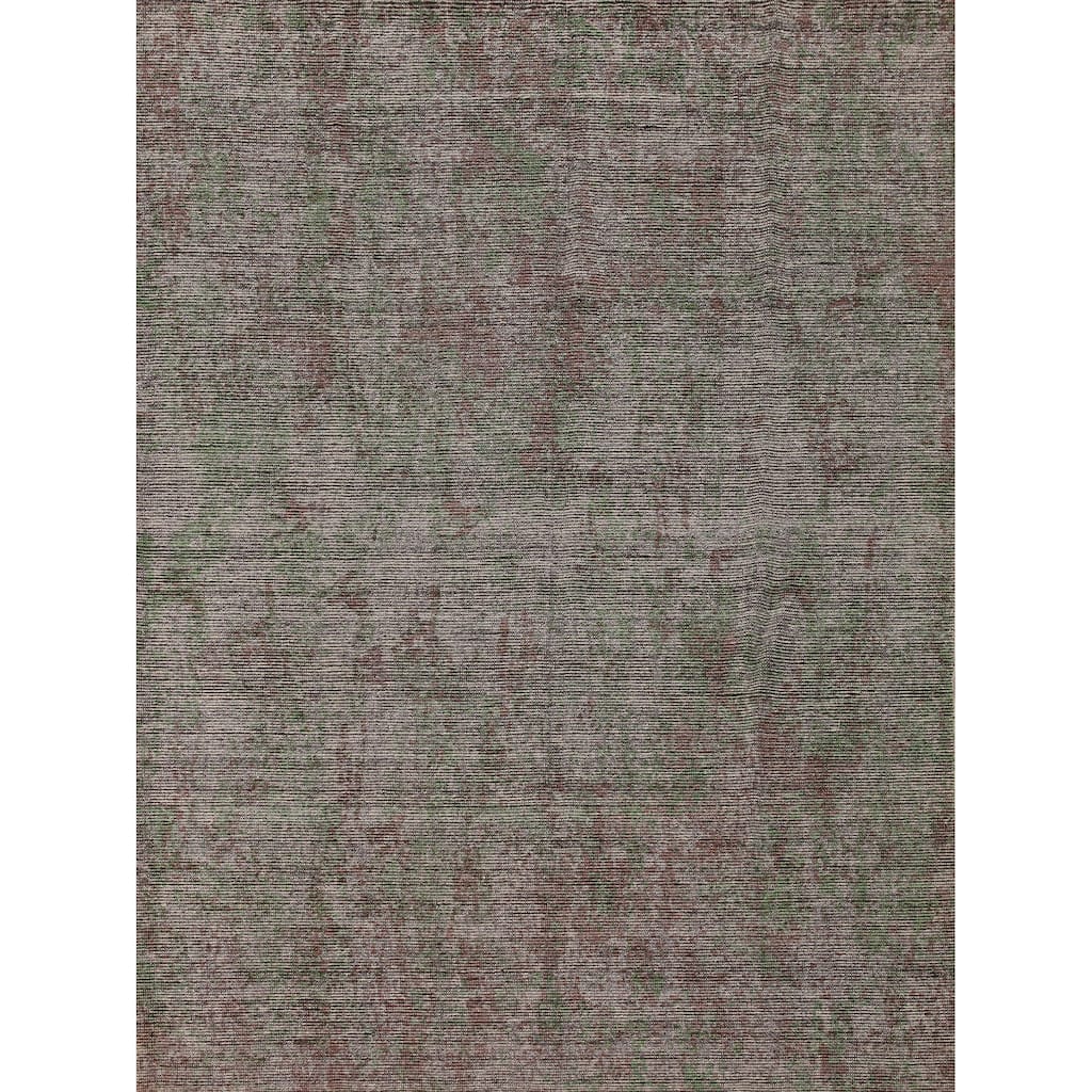 All-Over Abstract Modern Area Rug Hand-Knotted Wool Carpet - 8'2"x 9'10"